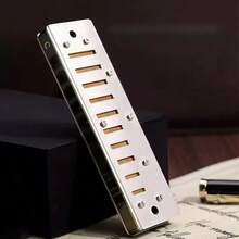 Selinger Blues Harmonica, 10 Hole Full Scale C Key Harmonica, Beginner Metal Gift - Black - View 5