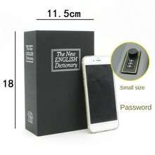 Metal Password Lock Box, Secret Metal Lock Box, Money Saving Coin Bank - Black - View 6