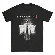 Men's Horror Game Silent Hill F T Shirt Hinako Shimizu Cotton Clothing Novelty Short Sleeve Crew Neck Tees Summer T-Shirt - 黑色 - 查看 1