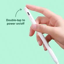 1pc Universal Capacitive Stylus Pen, High Precision And Sensitivity For Painting, Writing And Screenshotting On Tablet And Smartphone Screens, Compatible With IPhone 17 Pro Max/17 Pro/17/Air/16/15/14/13/12/11 Series, IPad Series - White - View 4