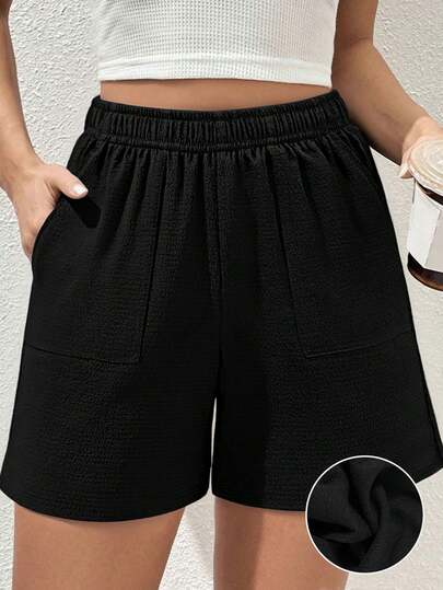 1pc Girls/Teens Casual Outdoor Vacation Shorts, Minimalist & Fashionable