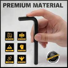 30件套六角扳手套装，公制和英制六角扳手，带收纳盒，黑色氧化处理，L型六角扳手，扭力手柄，高杠杆比，长短扳手，易于整理（9/30件套） - 扳手套裝 - 查看 3