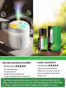 180ml Mini Humidifier & Air Freshener, 2 Modes Super Quiet, Suitable For Car/Home/Office Use, Gift - Cylindrical - View 16