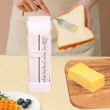 Adjustable Butter Slicer, Butter Cutter, Butter Box, Butter Knife For Baking, Butter Slicer, Cheese Slicer - White - View 2