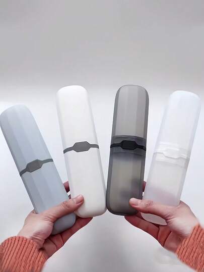 Multifunctional Portable Travel Toothbrush Storage Box, Lightweight Rinse Cup, Toothpaste Holder, Toothbrush Carrying Case, Travel Toothbrush Storage Box, Suitable For Travel, Home, School, Business, Camping And Other Occasions, Essential Travel Accessories
