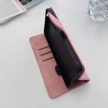 牛皮翻盖防震手机壳，带支架，高品质印花设计，适用于苹果 17 Pro Max/15 Pro Max/14 Pro Max/13 Pro Max/12 Pro Max/11 Pro Max/XS Max/7/8 Plus、11/12/13/14/15 Pro Max、三星 Galaxy S10/20/21/22/23/S24U/A05/A14/A24/A25/A34/A54、Note 11/12/13 Pro、荣耀 70/90/X7/X8/X6/X9 系列 - 粉色 - 查看 2