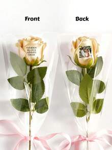 1pc Personalized Eternal Rose Gifts For Men Women, Custom Forever Flowers With Photo & Text, Romantic Valentine's Day Birthday Wedding Gifts For Him Her, Unique Personalized Gifts For Boyfriend Girlfriend, Wife Husband Anniversary, Customizable Eternal Rose Box - One Size - View 14