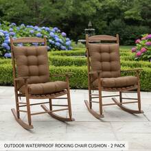 Outdoor Indoor Waterproof Seat Chair Outdoor & Indoor Waterproof Seat Chair Cushions With Ties Chair Back Cushion Recliner Seat Mat Outdoor Dining Chair Cushion For Patio Cushion Furniture - 卡其色 - 查看 1