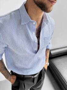 Áo sơ mi nam GloMan cổ bẻ, kiểu dáng cổ điển, dáng rộng, chất liệu pha lanh, tay dài, chất vải mềm mại với họa tiết sọc xanh trắng, thoáng khí và thoải mái, thích hợp cho các cặp đôi mặc đồ đôi. Hoàn hảo cho những chuyến đi chơi cuối tuần, kỳ nghỉ biển và các bữa tiệc bên bờ biển. Một chiếc áo unisex lý tưởng cho các cặp đôi và là món quà hoàn hảo cho Ngày Valentine hoặc Ngày của Cha. Người mẹ tuyệt vời nhất - Màu xanh lam - Xem 6