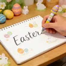 5/10 Easter Pencil Rabbits | Student Rewards, Classroom Rewards, Eggshell Party Gifts, Random Design, Silicone Material - Multicolor - View 5