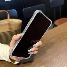 粉色磁吸透明水晶糖果色软TPU手机壳，适用于 17 AIR 16 15 14 13 12 Pro Max/Plus，防震保护套 - 粉色 - 查看 8