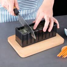 10pcs Sushi Mold Set, Onigiri Mold Kitchen Tools, DIY Sushi Making Kit - Black - View 3