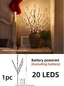 1.9m/6.2ft 96 LED Cherry Blossom Tree Branch Lights, Remote Control, 8 Lighting Modes, Flexible Willow Vine Twig Fairy Lights, Floral Wall Decor For Bedroom, Home, Spring Decor DIY - Màu trắng ấm áp - Xem 11