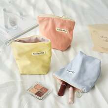 1pc Cute/Nylon Multi-Functional Portable Makeup Bag/Lipstick & Miscellaneous Items Pouch, Sanitary Pad Organizer Bag, Compact Carry-On Pouch - Multicolor - View 3