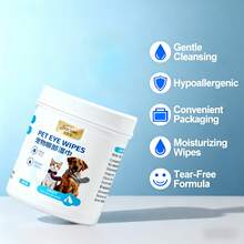 PC Petclear Pet Eye Wipes, Gently Cleanse And Wipe Away Eye Discharge, Tear Stains And Debris Around Pet's Eyes, Maintain Eye Hygiene And Comfort, Convenient And Effective Cleaning Without Water - White - View 6