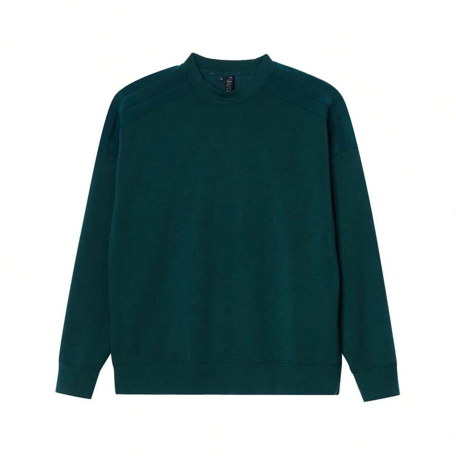 Adidas Men's Casual Comfortable Round Neck Knit Sweatshirt, Spring/Autumn JY1946 - Aurora Ivy Green - View 1