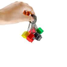 1pc Decompression Key Mechanical Keyboard Feel Clicker Decompression Keychain Pendant - Multicolor - View 4
