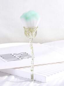 1pc Flower-Shaped Nail Dust Cleaning Brush With Acrylic Crystal Handle - Soft, Fluffy Gradient Bristles Remove Nail Dust Or Can Be Used As A Makeup Brush Tool - Suitable For Home Salon And Professional Nail Tool Use. Nail Supplies - Multicolor - View 15