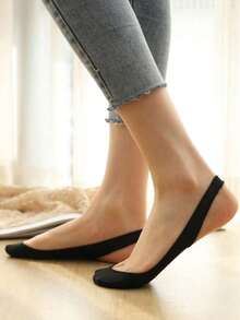 1/4/8 双装女士硅胶防滑镂空后跟袜，带缓冲鞋垫，适合搭配高跟鞋或日常穿着 - 彩色 - 查看 7