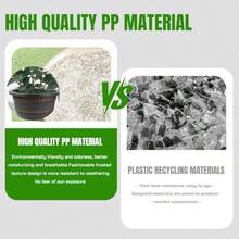 4 paquetes de macetas de plástico grandes de 16 pulgadas para plantas, macetas de flores para interiores y exteriores con agujeros de drenaje y platillo, con patrón a cuadros, macetas de jardín para hierbas - Cobre - Ver 3