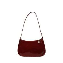 Women's Simple Solid Color Shoulder Bag, Casual Everyday Style, Fashionable Burgundy Color. - Đỏ - Xem 2