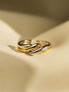 1 pieza Anillo sencillo, estilo de mujer, regalo del Día de San Valentín, accesorio para fiesta de compromiso y aniversario, regalo para el Día de San Valentín, Día de la Madre - 1# - Ver 17