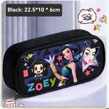 KPOP 女巫狩猎主题铅笔盒，文具收纳袋，铅笔袋，大容量拉链笔袋，学生文具，大容量收纳袋，漱口水袋，化妆包，学生礼物，返校用品，学习办公用品 - 彩色 - 查看 15