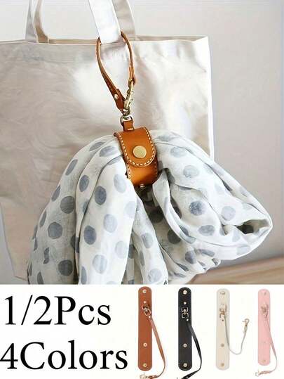 1pc Fashion Key Chain Hat Clip Towel Organizer, Outdoor Hat Glove Scarf Bag Key Chain Clip - PU Glove Clip With Hanging Strap - Easy To Install, Wall-Mounted Storage For Gloves And Scarves, Ideal For Travel And Cycling