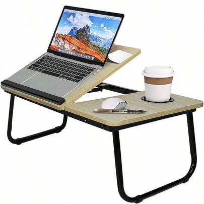 Laptop Stand Desk Table Tray Bed Study Portable Adjustable Lapdesk, Breakfast Bed Serving Tray, Portable Mini Picnic Desk