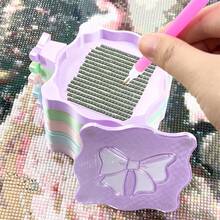 1Pc Cute Bow-Shape Magnetic Diamond Painting Tray With Separate Lid – Easy Sorting & Storage - Multicolor - View 2