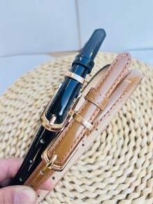 New Casual Minimalist PU Leather Belt, Versatile Accessory For Summer Dresses, Ins Style