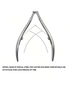 1pc Nail Cuticle Nipper Clipper Remover Scissors Foot Care Manicure Tool - Silver - View 4