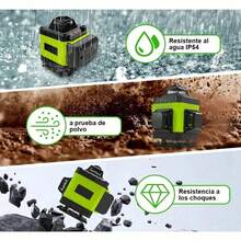 4D Nivel Láser Autonivelante Con App De 16 Lineas Nivelador Láser 360 Rotatorio Láser De Nivel Verde Profesional Con Doble Batería Niveles Laser Rotatorio Nivel Lázer Niveles Láser - por defecto - Ver 10