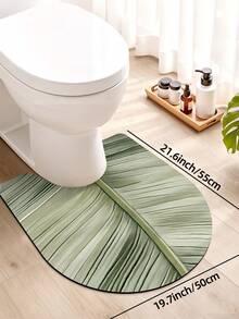 DAJIANG 1 قطعة سجادة حمام بشكل ورقة الموز الاستوائية، ذات ملمس مُنقَّط بتدرج أخضر، ماصة وغير انزلاقية، مناسبة للحمام والمطبخ والخارج والداخل والممر والغرفة والصالة، قابلة للغسل في الغسالة، قاعدة مانعة للانزلاق، سهلة التنظيف - متعدد الألوان - مشاهدة 14