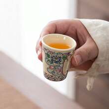 1pc/6pcs Shiny Gold & Silver Peony Handle Teapot With 4 Cups, Chinese Style Gongfu Tea Set - Multicolor - View 4