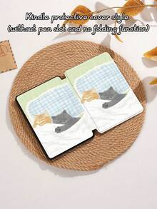 Sleeping Cat Tablet Case, Compatible With IPad 9.7/10.2/10.5/10.9/12.9/Pro 11, 10th Generation, Compatible With Samsung Galaxy Tab S6 Lite 10.4-Inch, Compatible With Kindle Paperwhite 12th Gen 2024, Kindle (11th Generation) 2022 Version, Kobo Clara Color, Soft Fall Protection, Smart Stand/Automatic Wake-Up/Sleep - Multicolor - View 10