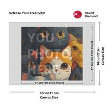 [5D Diamond Painting]Custom Diamond Art Painting Kits For Adults, DIY Personalized Diamond Art Photo Customized Your Own Photos, Painting By Diamond Pictures Kits For Home Decor (For Family),Custom 5D Full Diamond Art Painting Craft - Multicolor - View 17