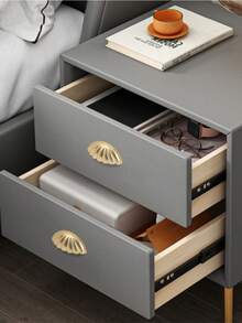 New Chinese Style Creative Seashell Handles, Retro Chinese Medicine Cabinet Handles, Ming And Qing Dynasty Style Handles, Brushed Copper Antique Bronze Drawer Handles. - Gold - View 2