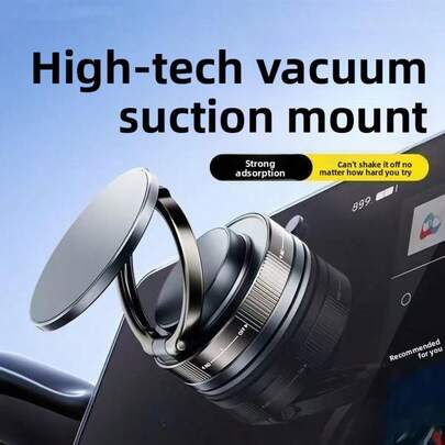 防缠绕真空吸盘式车载手机支架，360°可调节，适用于汽车、健身房镜子、浴室镜子等光滑表面。通用可折叠车载手机支架，适配所有智能手机和车型。折叠式设计，固定稳固，高度可调。机械真空吸盘式车载手机支架，适用于汽车、健身房镜子等光滑表面。包含磁吸环及其他配件。情人节礼物之选。