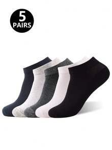 5/10 Pairs Minimalist Casual Boat Socks For Everyday Wear - Multicolor - View 12