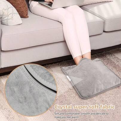 Foot Warmer, Heated Foot Warmer, Fast Heating Feet Warmer Pad, Washable Cover Heating Pad For Foot, Neck, Back And Full Body For Women Men, 40x40cm
