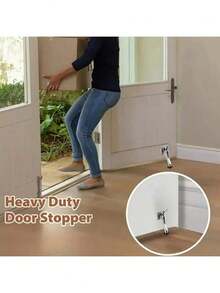 Tope de puerta de goma reforzado, tope de puerta montado en la pared, cojín para el hogar, dormitorio, baño - Multicolor - Ver 8