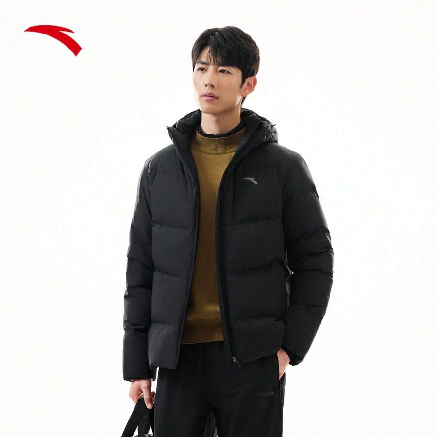 Anta 安踏速暖羽绒服 四防寒保暖男士冬季保暖防水户外棉质外套 面包外套