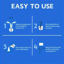 1:1 体积比环氧树脂，高光泽，抗紫外线，快速固化，适用于艺术、珠宝制作、工艺品制作 - 包含树脂和固化剂，DIY珠宝制作，合成树脂材料 - 透明 - 查看 2