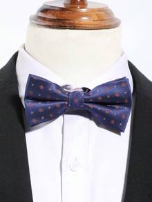 1件男士时尚优雅花卉条纹领结，适合商务、宴会、派对、婚礼、西装、正装等场合。 - 彩色 - 查看 4