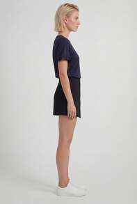 Wrap-Effect Skort - Black - Black - View 3