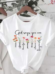 Women's Pure Cotton T-Shirt, Round Neck Short Sleeve, Regular Fit, S-5XL Sizes Available, Soft Breathable Fabric, Casual Daily Wear, Summer Essential, Basic Tee, Solid Color, Comfortable Loose Top, Ladies Fashion Casual T-Shirt, All-Match Design, High-Quality Cotton Material, Classic Style, Easy To Pair, Lightweight, O-Neck T-Shirt For Women, Plus Size Options - style_au - 查看 1