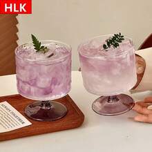 两只紫色高脚杯，杯身带有独特的树皮纹理，适用于盛装饮料、香槟、鸡尾酒、威士忌等。 - 紫色 - 查看 8
