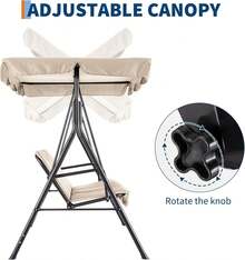 Patio Lounge Chair & Swing Chair - 卡其色 - 查看 5