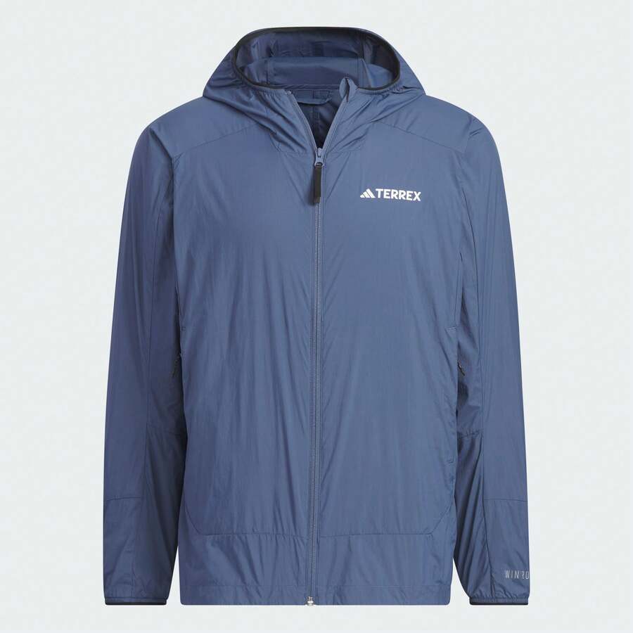 Adidas Men's Casual Sports Hooded Jacket, Lightweight Windbreaker, Spring/Autumn - Blue - View 1